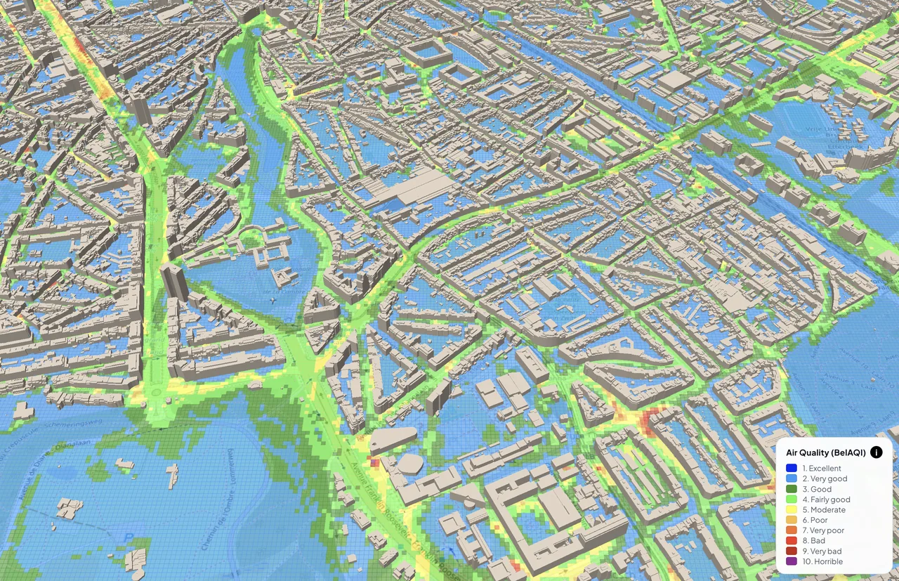 CLARA-web air quality view