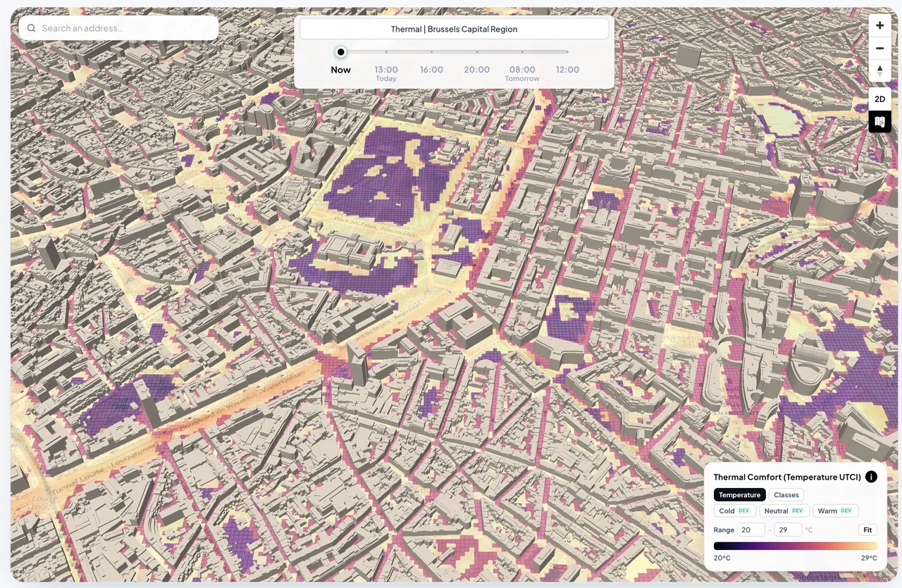CLARA-web thermal comfort view